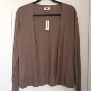 Tan button up sweater cardigan Old Navy